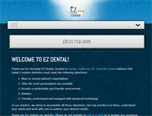 Tablet Screenshot of ezdentalcenter.com